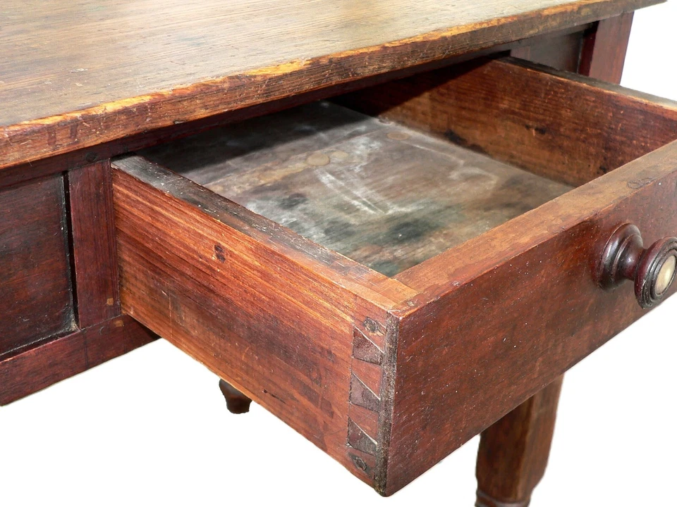 Servidor raro, mesa de trabajo, soporte, Alabama, pino amarillo del sur, siglo XIX, 30" t Foto 4 de 4