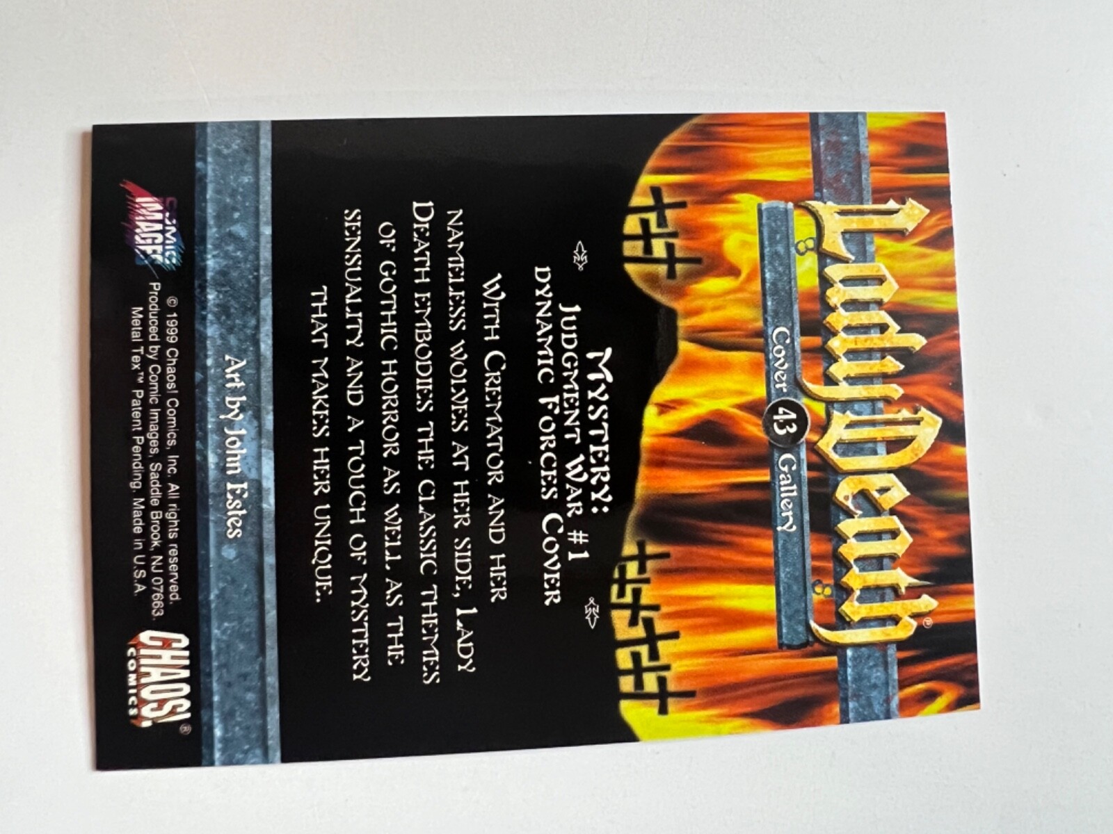 Lady Death Chaos Comics Night Gallery 1999 Metal Tex Trading cards- YOU PICK - Picture 76 of 134