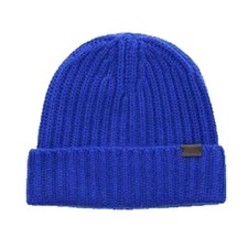Coach Knit Beanie Hat Winter Cap, 100 Cashmere, Cobalt Blue, 84090 MSRP 128
