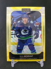 2021-22 O Pee Chee Platinum Hockey Bo Horvat Neon Yellow Surge Vancouver Canucks