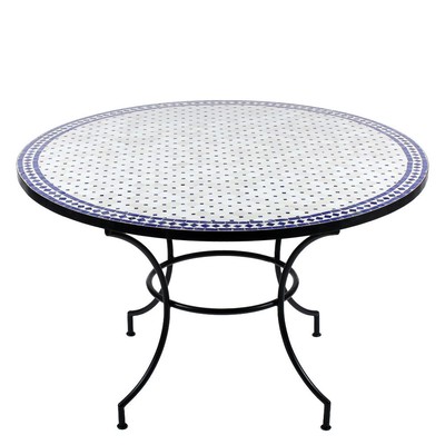 Marokkanischer MOSAIKTISCH 120cm Esstisch Mosaik Tisch Orient