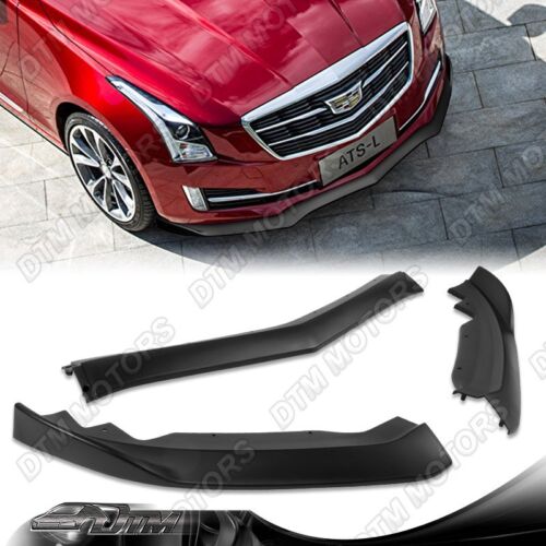 For 15-18 Cadillac Ats Matte Black Front Bumper Body Set Splitter Lip - Picture 1 of 5