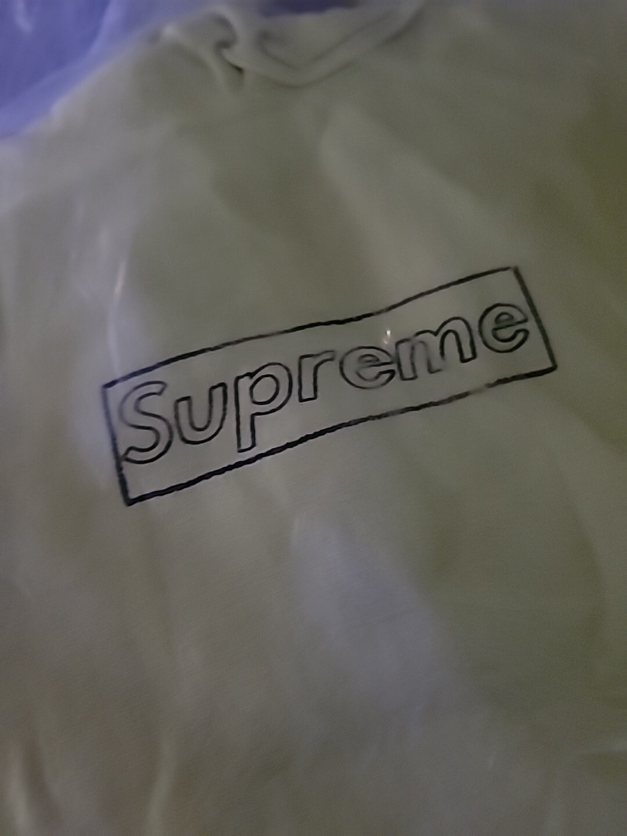 SUPREME x KAWS Chalk Logo Hooded Sweatshirt Hoodie Light