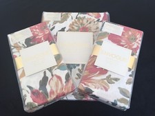 ENVOGUE 9pc TABLECLOTH 60" x 102"  8 DINNER NAPKINS Cotton TEAL GREEN GOLD NWT