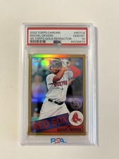 Rafael Devers PSA 10 #05/50 Gold Refractor SP 2020 Topps Chrome 1985 Red Sox