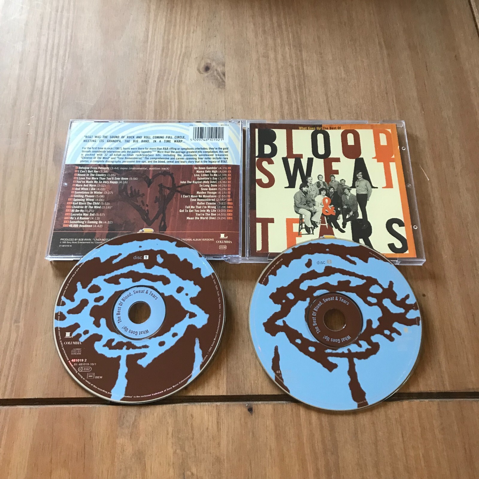 BLOOD, SWEAT & TEARS - WHAT GOES UP / THE BEST OF (1996 DOUBLE CD ALBUM)