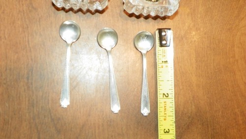 4 Vintage Cambridge Salzkeller 3 Westmorland Sterling Löffel - Bild 4 von 6