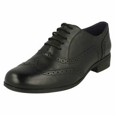 Image of Ladies Clarks Brogue Shoes Hamble Oak