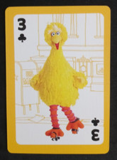 Sesame Street Big Bird Playing Card 3 Clubs