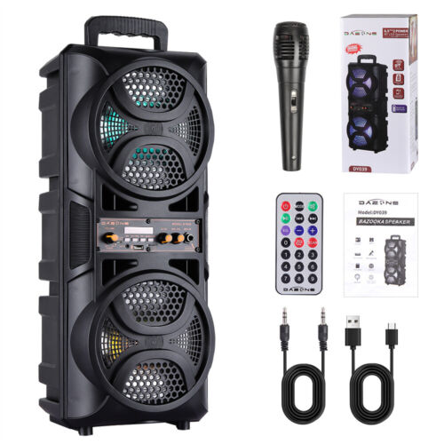 3000W TWS Bluetooth Speaker Loud Party Wireless Outdoor Speakers LED FM AUX Mic - Picture 14 of 14