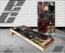 Honor Vets Boots Flag Cornhole Boards Bean Bag Toss Game