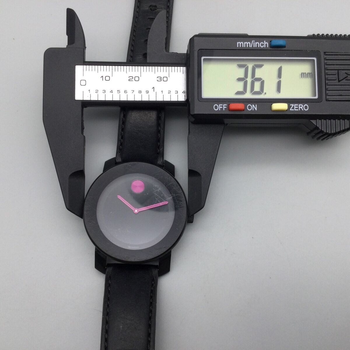 Movado Bold Watch Women 36mm Black MB.01.3.29.6007 Leather Movado Bold Watch Women 36mm Black MB.01.3.29.6007 Leather