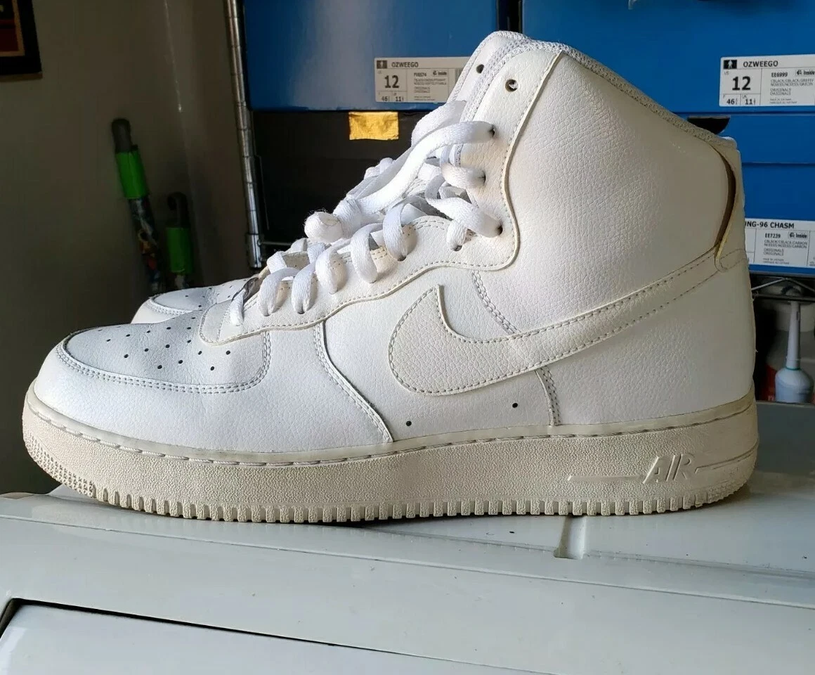 Nike Air Force 1 High White Sneakers Men s Size 13 eBay
