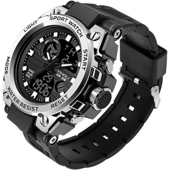 Men’s Digital Tactical Army Waterproof LED Sports Watch Gift for Him