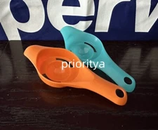 Tupperware Kitchen Gadget Tool Egg Yolk White Separator Set of 2 Orange Blue
