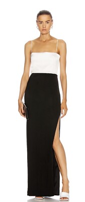 Galvin London Black And White Maxi Dress Us 2