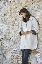 Frandsen 847 Light Beige Lightweight Hooded Coat Original Price £159.00