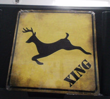 Deer Crossing 16.5" X 16.5" Diamond Metal Sign