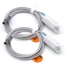 2Pcs SpO2 Sensor Probe Adult Finger Clip Fit For CONTEC CMS60C CMS60D CMS6000