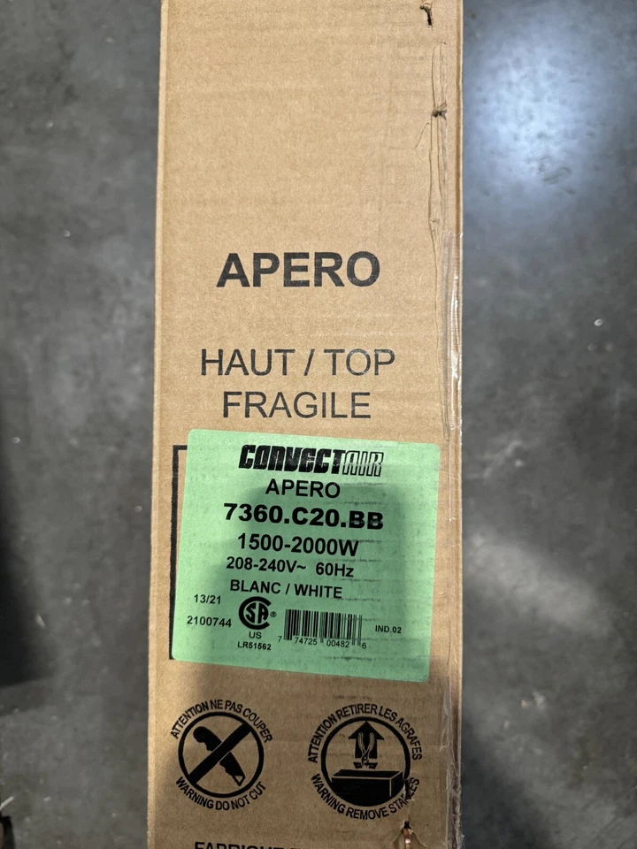 Calentador de espacio de montaje en superficie ConvectAir 7360-C20-BB blanco Foto 4 de 4