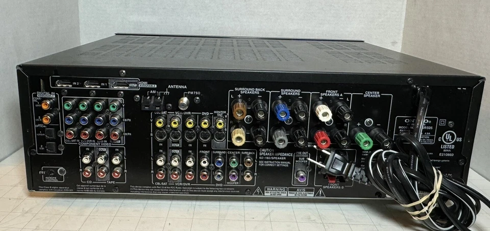 Onkyo TX SR505 AV Home Theater Receiver and Onkyo AM/FM T-4120 Tested & Works - Image 4 of 4