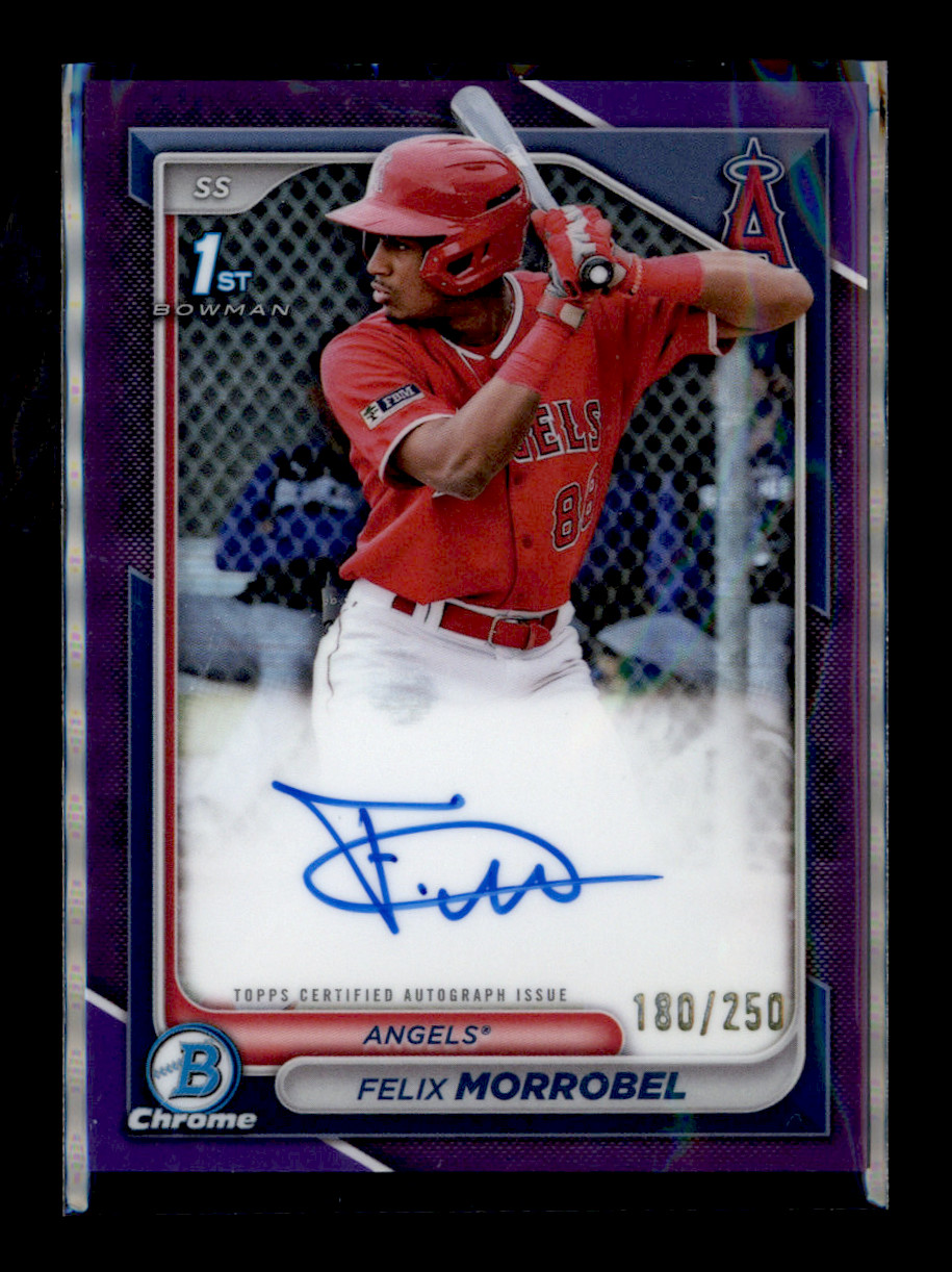 2024 Bowman Chrome Felix Morrobel CPA-FM Purple Auto 180/250 Angels
