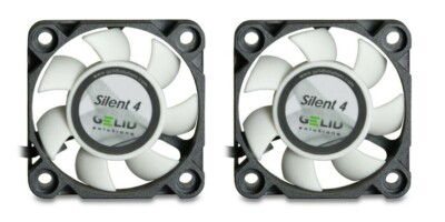 2 x Gelid Solutions Silent 4 Stück Lüfter 4cm 40mm 4200RPM leise 48Hr RM-Del x 2er Pack