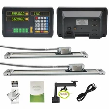2 Axis DRO Display 220mm/1500mm Travel Linear Magnetic Scale 5um Lathe Machine
