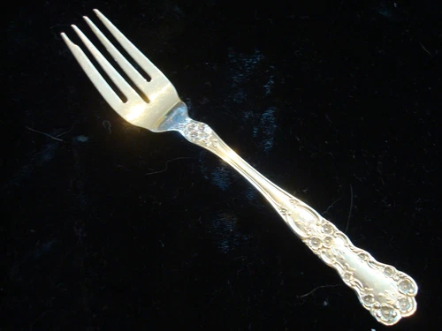 8 Sterling Gorham BUTTERCUP FLOWER SALAD FORKS GREAT CONDITION  NO MONOGRAM 10