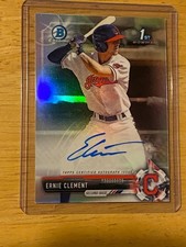 2017 BOWMAN DRAFT CHROME ERNIE CLEMENT 1ST PROSPECT REFRACTOR AUTO ROOKIE /499