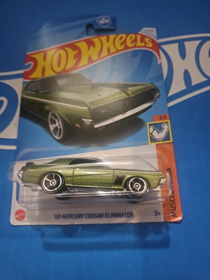 Hot Wheels -  69 Mercury Cougar Eliminator - Muscle Mania 3/5 - #171 - Green