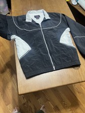 Nike Air Jordan Jacket Flight Mens Small Windbreaker Black White Warm Up Jacket