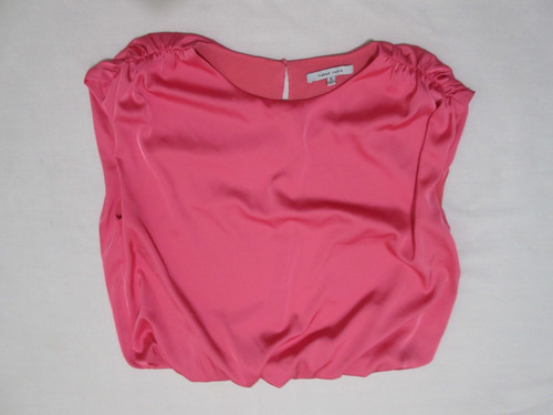 Naked Zebra Shimmery Peachy Pink Short Pull Over Top, Size Small, Excellent!