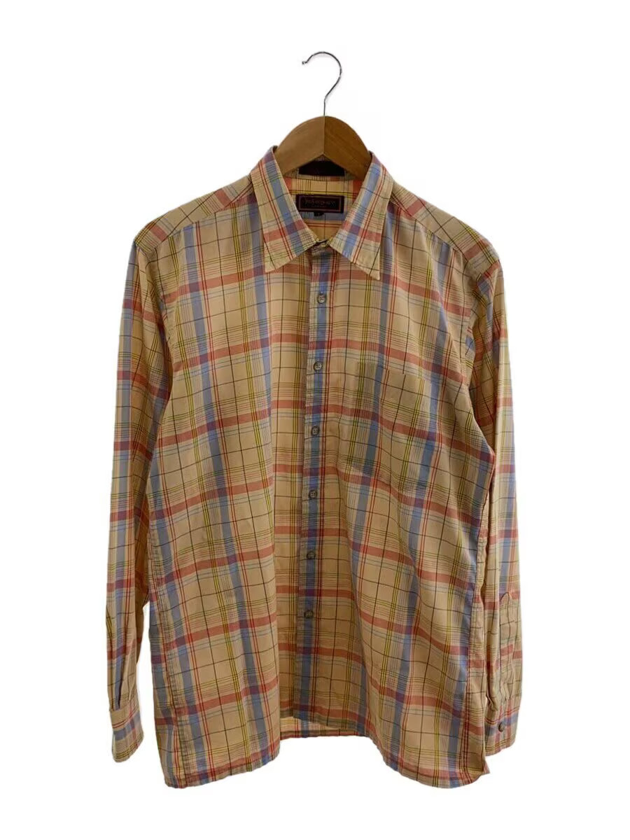 YVES SAINT LAURENT Camicia manica lunga grande cotone quadri multicolore