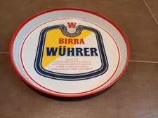 Birra Wuhrer vassoio pubblicitario Metallo originale anni 70-80 Fondo Magazzino 