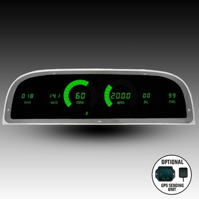 Intellitronix Green LED Digital Gauge Cluster Set For 60-63 Chevy Truck