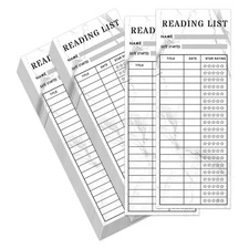 Book Tracker Bookmark Stacked Books Double Sided Page Markers Reading List