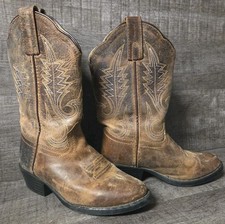 SMOKY MOUNTAIN BOOTS Kids' Annie 3435 Western Brown Leather Boots Size 1 unisex