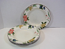 4 NICE MIKASA COUNTRY CLASSICS FRUIT PANORAMA 9" RIMMED PASTA SOUP BOWLS