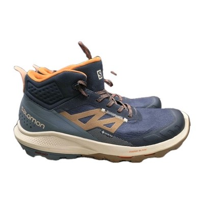 Salomon Gore-Tex Hiking Boots Men's Blue Orange Lightweight Outpulse Mid   US 8
