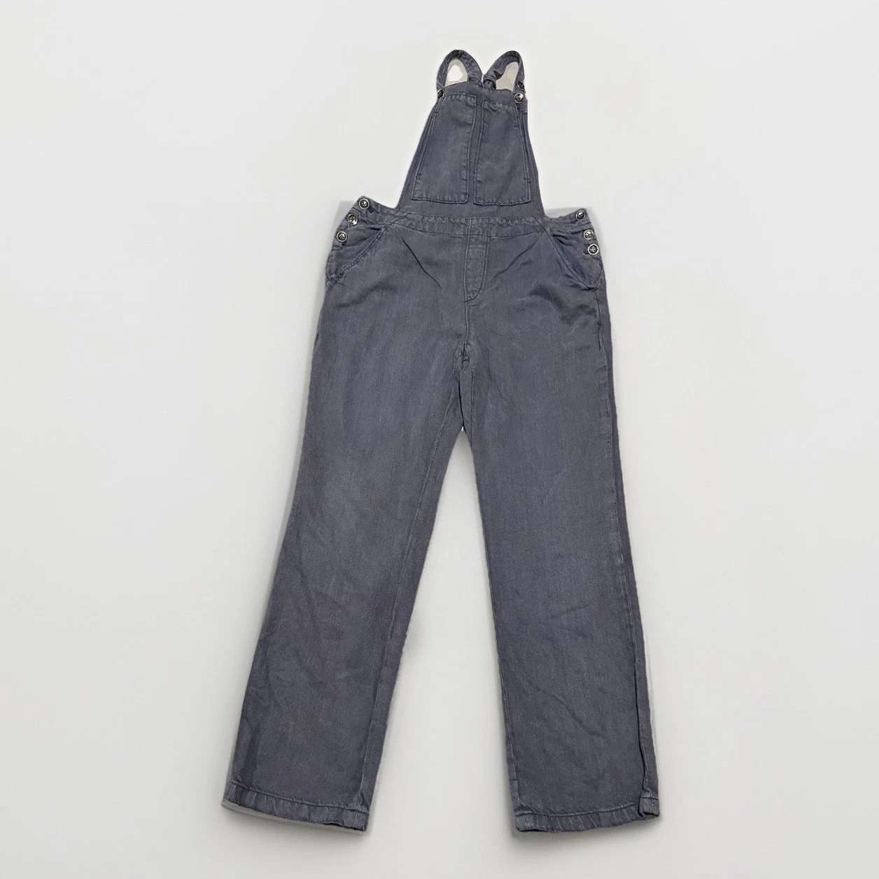 Pilcro Letterpress Womens Blue Soft Canvas Minimalist Workwear Bib Overalls S