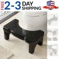 Black Toilet Stool Squat Adult, 7" Squatting Poop Stool for Toilets, Bathroom...