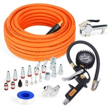 22 Pieces Air Compressor Accessories Kit 3/8 Inch X 50 Ft Hybrid Air Compressor