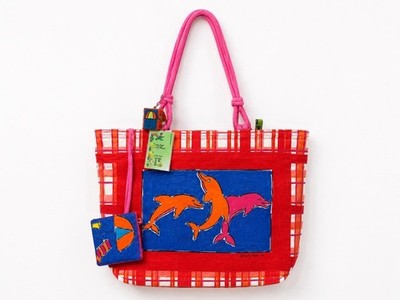 Sally Huss Sunny Thoughts Delphin Strandtasche Tasche passende Handtasche Schulter Bb8