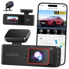  Dash Cam Front and Rear 2K+1080P, Mini WiFi Dash Camera for Cars Dual Dashcam 