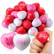 Red Pink White Valentine  s Day Heart Stress Balls Heart Shaped Foam Balls 12
