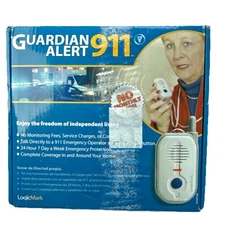 Guardian Alert 911 Home MEDICAL ALERT System Base & Voice Pendant 30911 Open Box