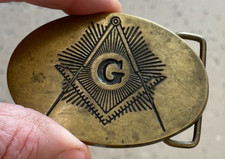 Vgt Masonic Solid Brass Belt Buckle Taiwan