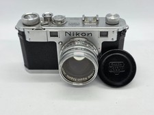 Nikon S 35mm Rangefinder Film Camera with lens *Video attached for condition*