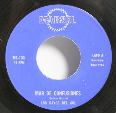 Los Rayos del Sol 45 7'' Mar de Confusiones - Norteno Latin Tejano Tex Mex Rare